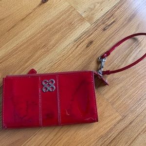 red COACH hand wallet